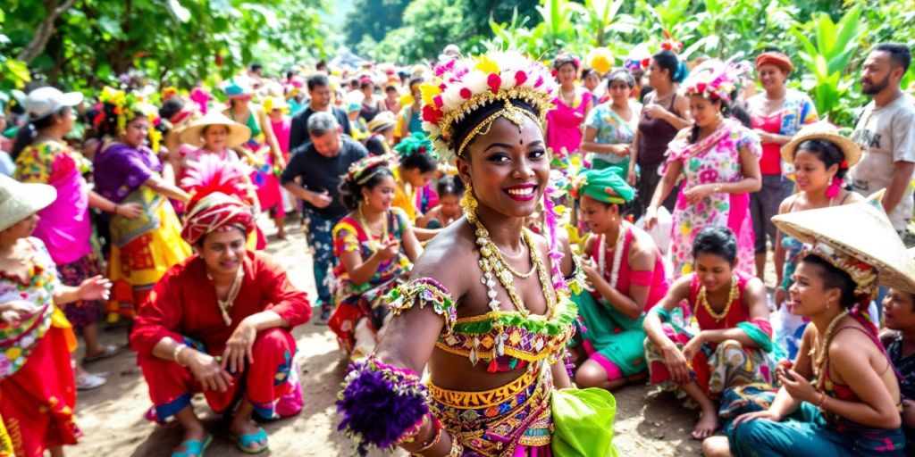 Tradisi budaya Desa Coper Ponorogo yang berwarna-warni.